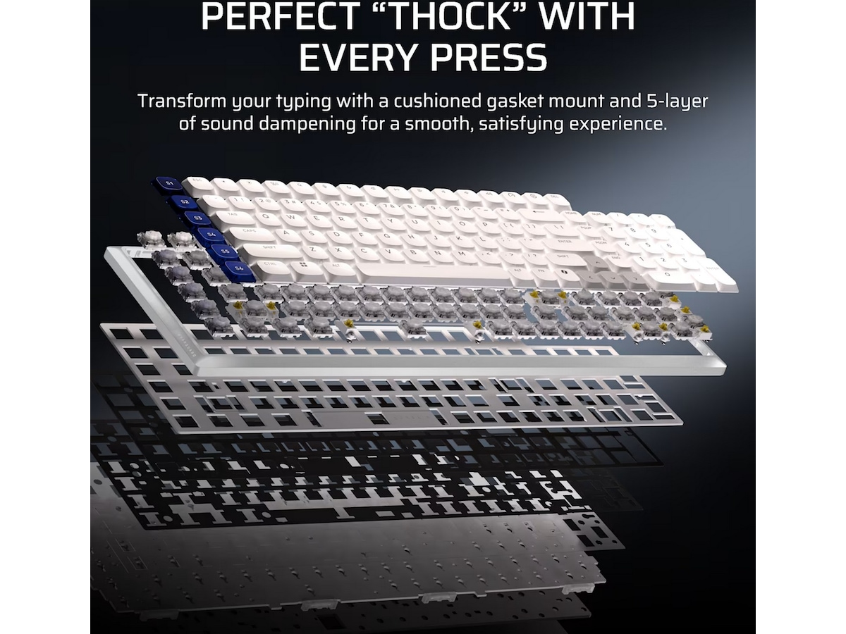 Corsair Vanguard Air 99 trådløst gamingtastatur (hvit) -B-Grade Demo tastatur