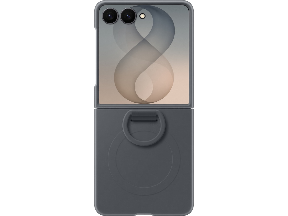 Samsung Galaxy Z Flip8 Ring Magnet silikondeksel (grafitt) Deksel til mobiltelefon