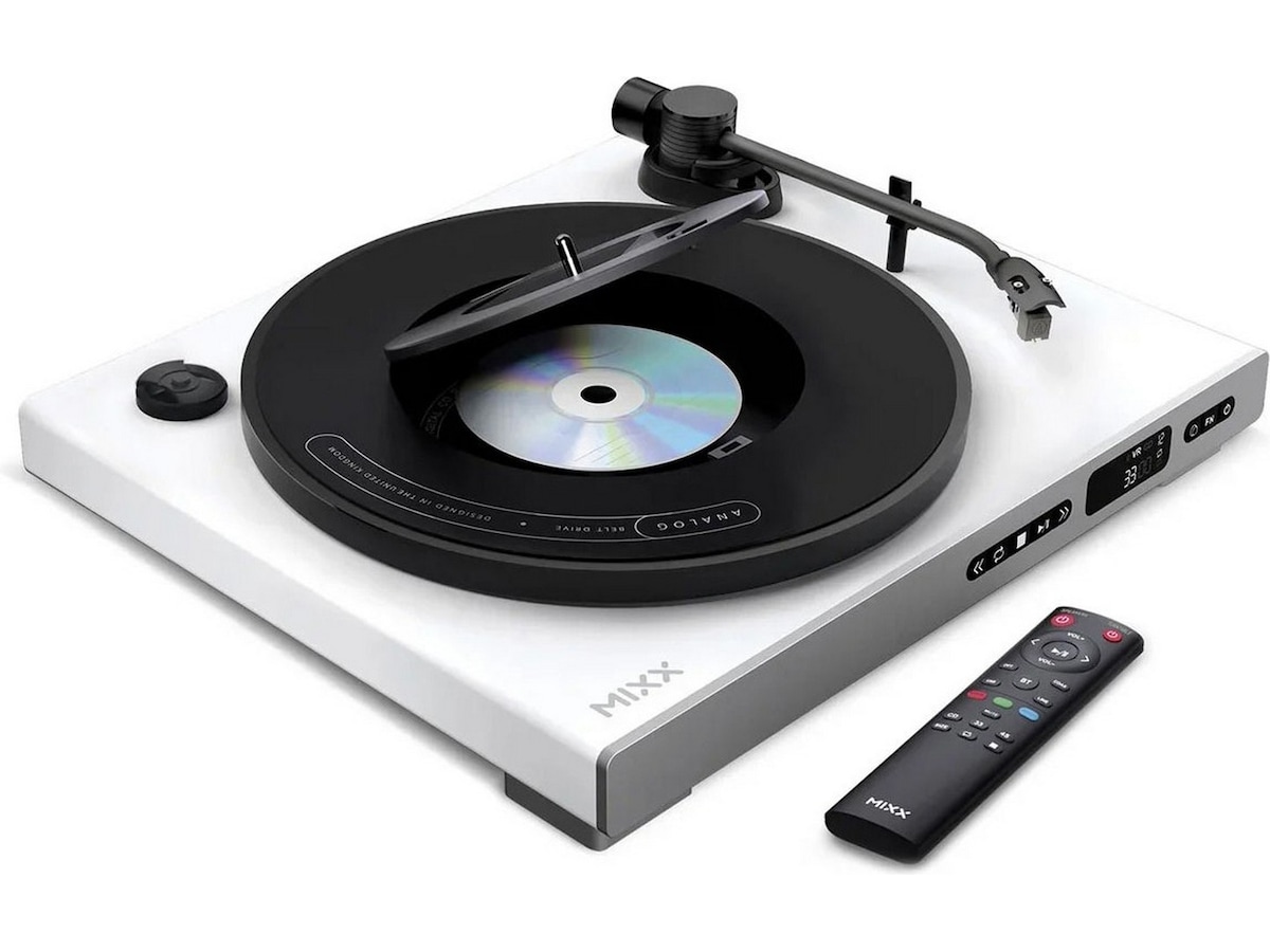 MIXX Analog Plus vinyl- og CD-spiller (hvit) Platespiller