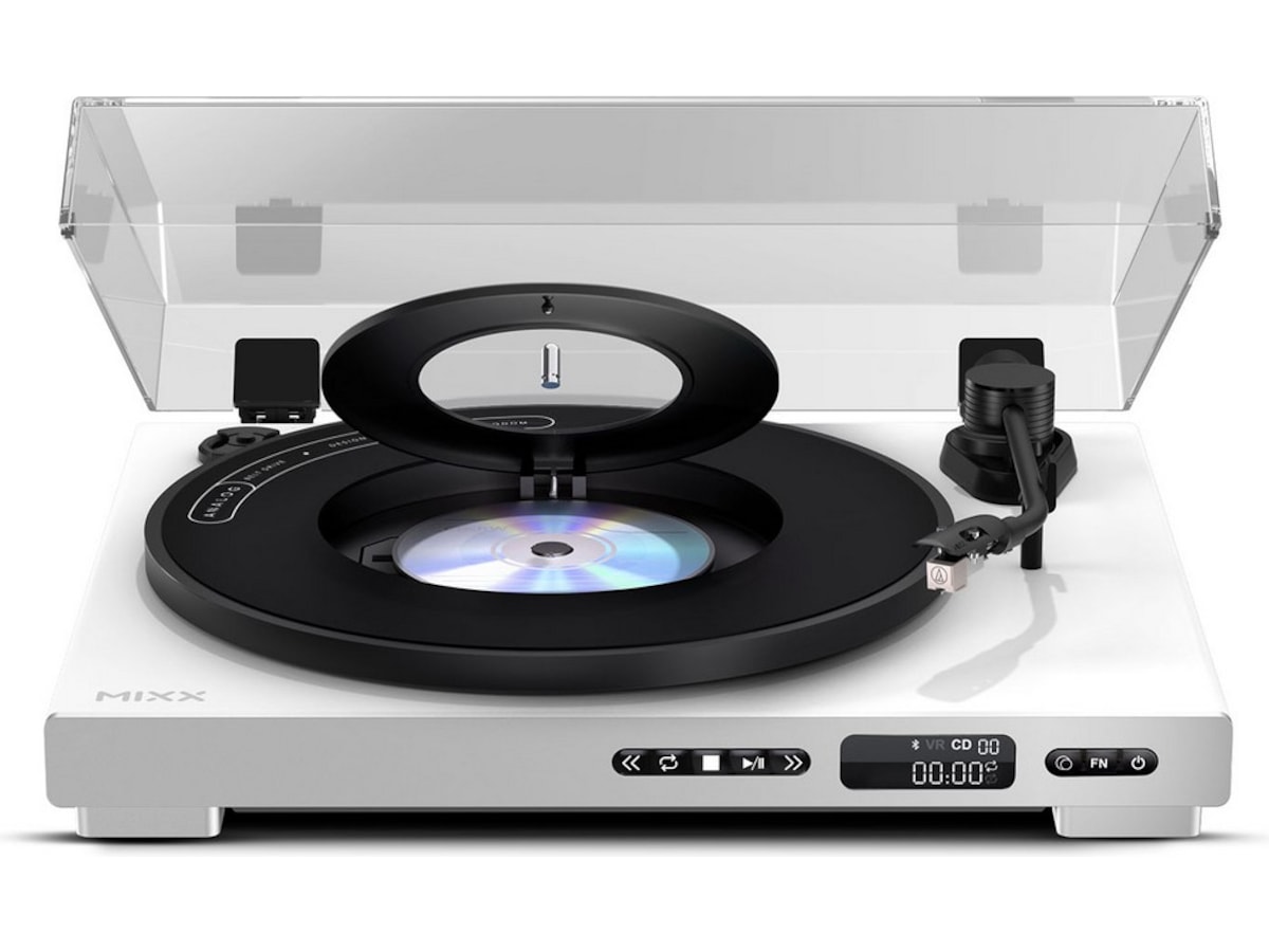 MIXX Analog Plus vinyl- og CD-spiller (hvit) Platespiller