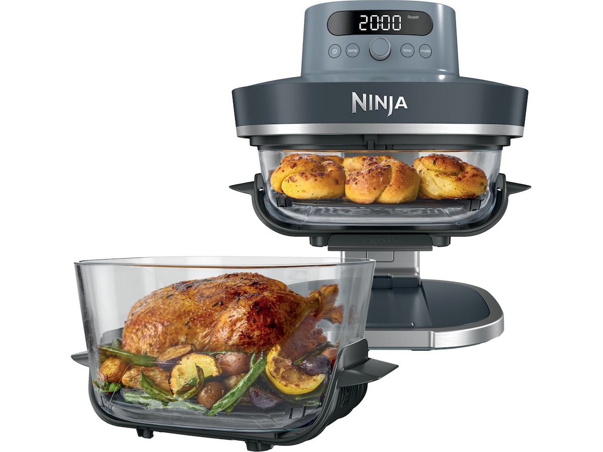 Ninja Crispi Pro AS101EU Airfryer i glass (gråblå) Airfryer