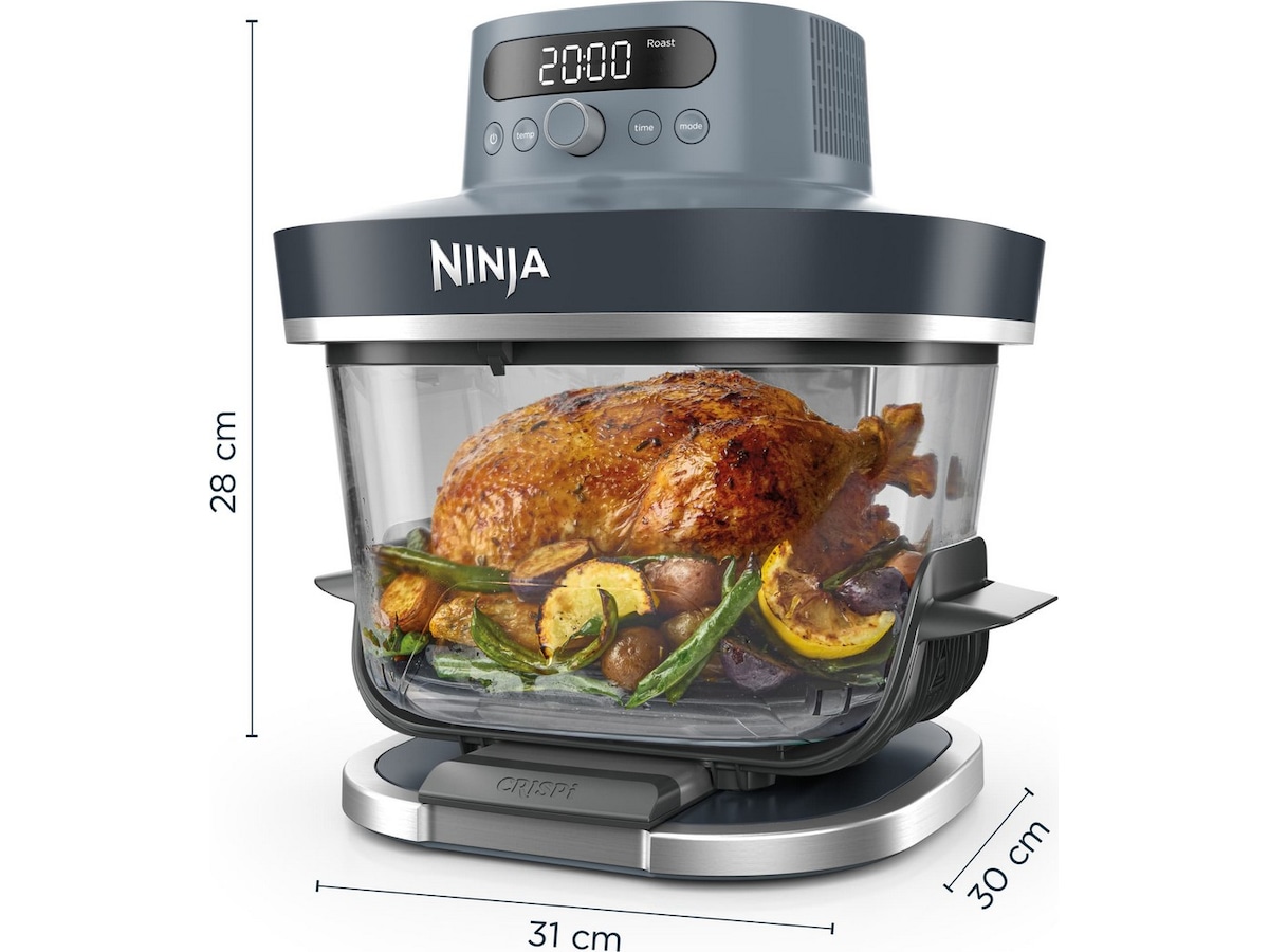Ninja Crispi Pro AS101EU Airfryer i glass (gråblå) Airfryer