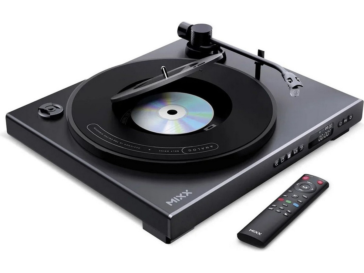 MIXX Analog Plus platespiller og CD-spiller (sort) Platespiller