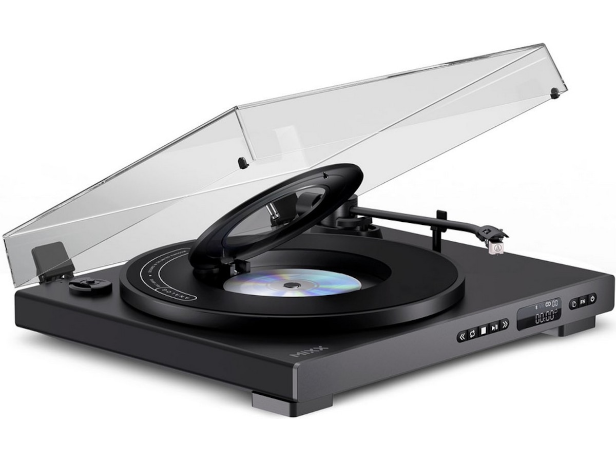 MIXX Analog Plus platespiller og CD-spiller (sort) Platespiller