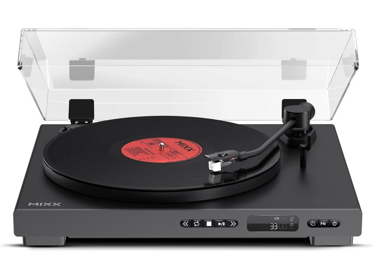 MIXX Analog Plus platespiller og CD-spiller (sort) Platespiller