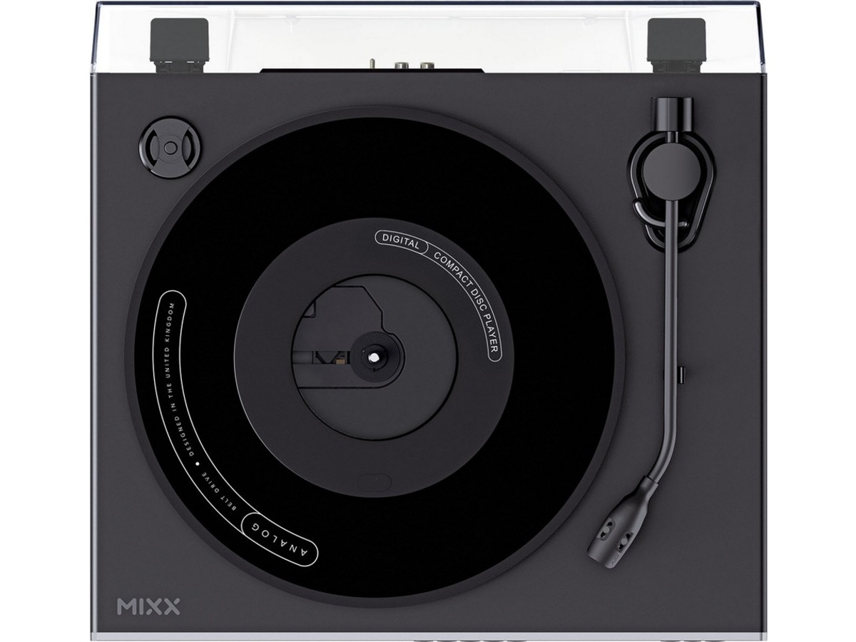 MIXX Analog Plus platespiller og CD-spiller (sort) Platespiller