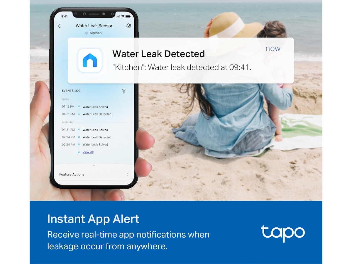 TP-Link Tapo T300 smart vannlekkasjesensor Sensorer