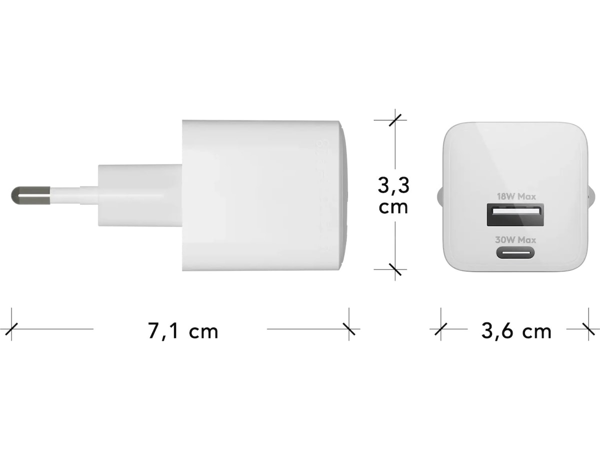 dbramante1928 re-charge Pro Vegglader - Bulk (hvit) Mobilladere