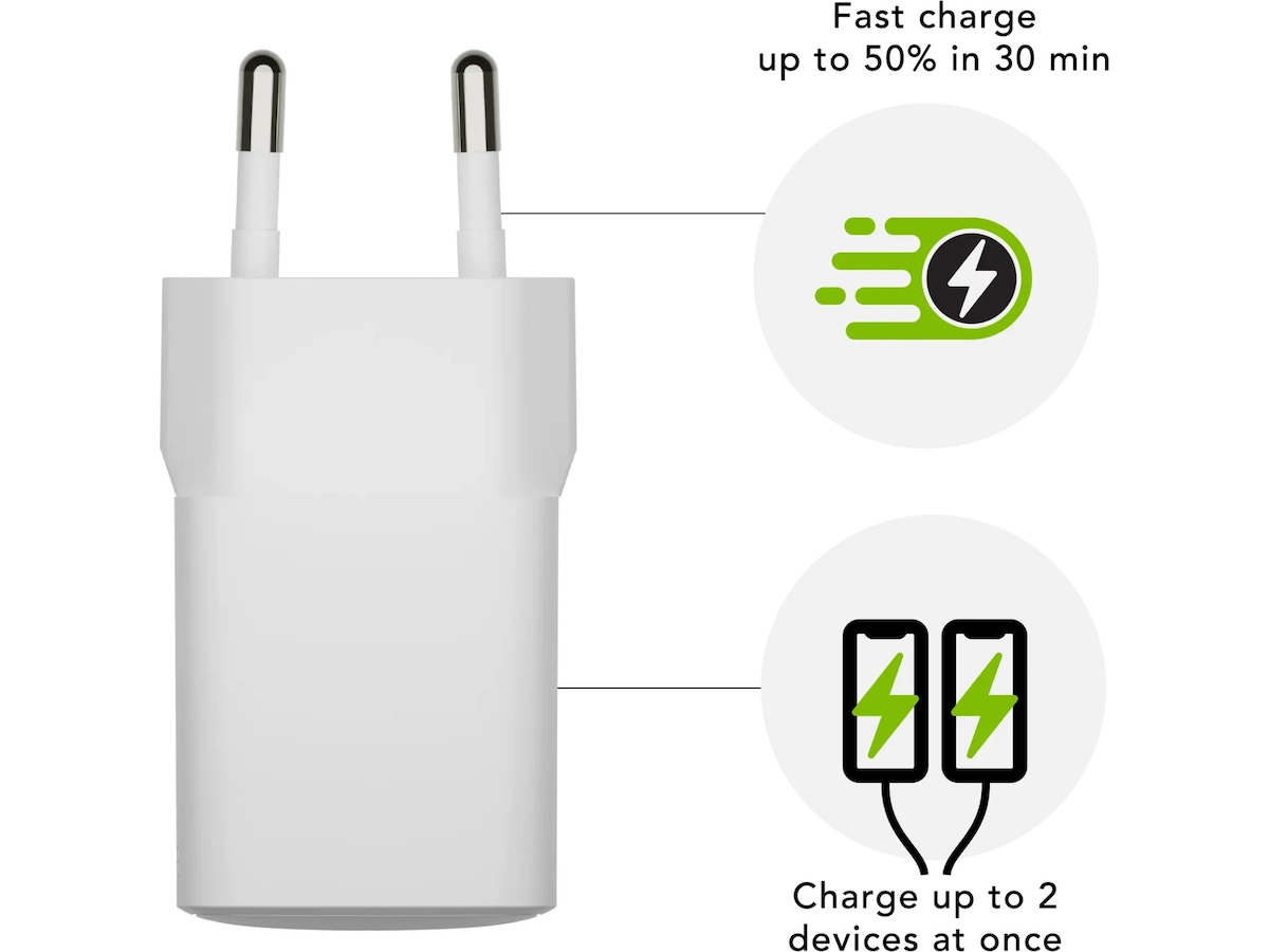 dbramante1928 re-charge Pro Vegglader - Bulk (hvit) Mobilladere