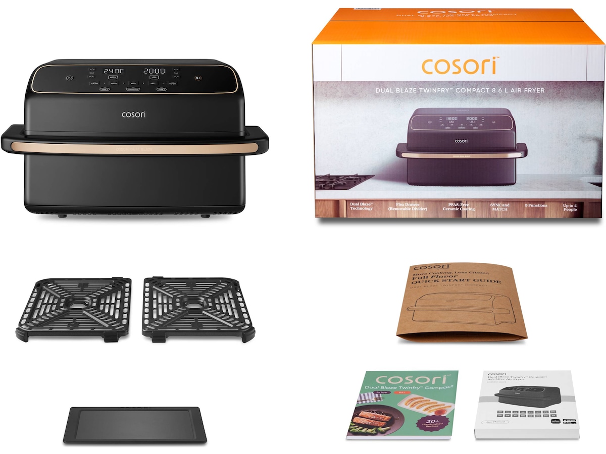 Cosori Dual Blaze TwinFry kompakt 8,6 L airfryer Airfryer