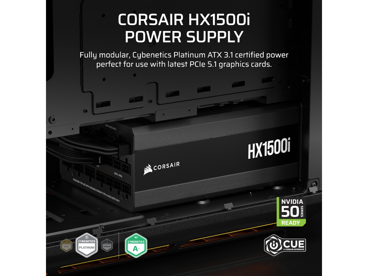 Corsair HXi Series HX1500i PSU (sort) -B-Grade Demo annet i datautstyr