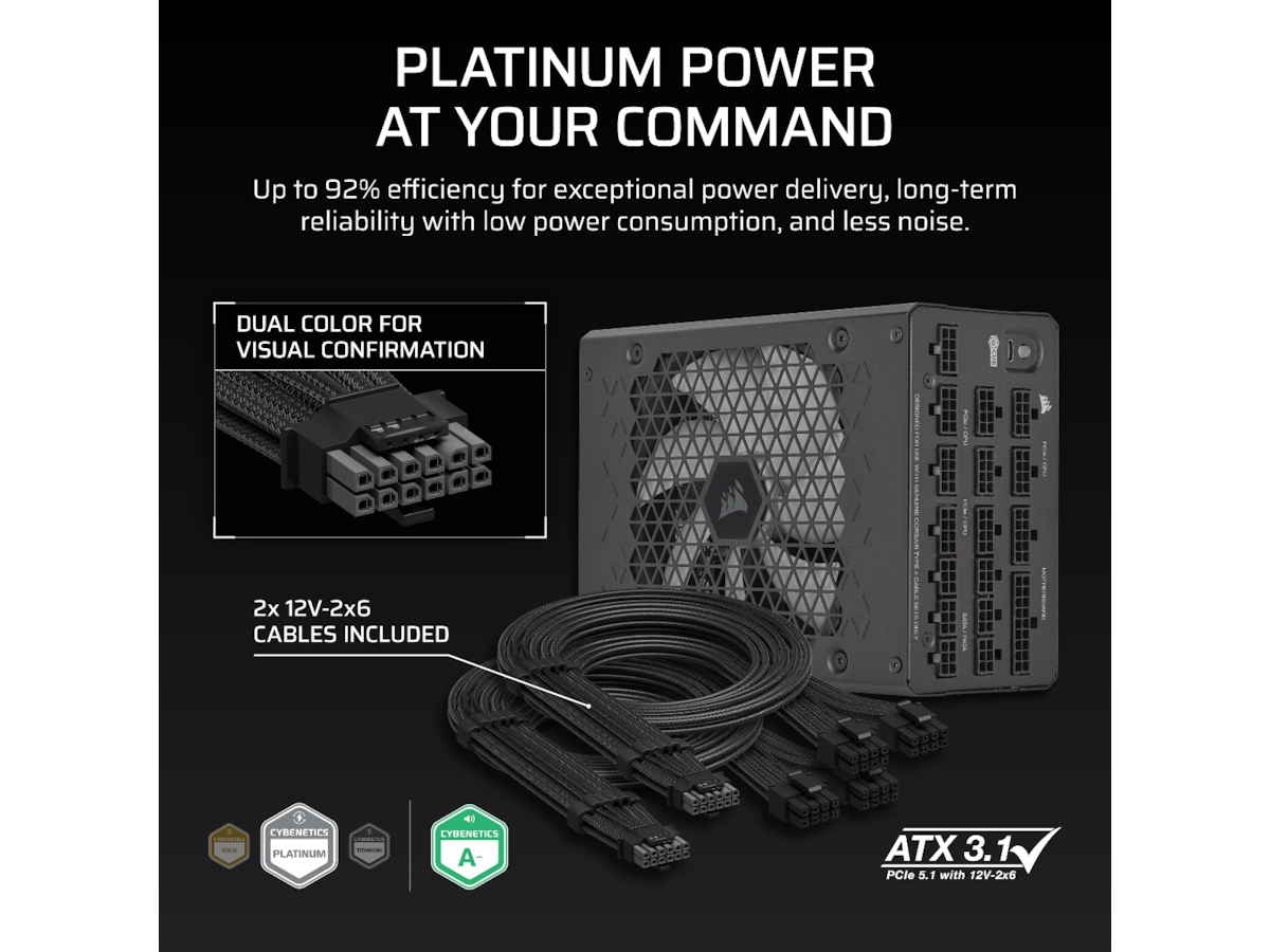 Corsair HXi Series HX1500i PSU (sort) -B-Grade Demo annet i datautstyr