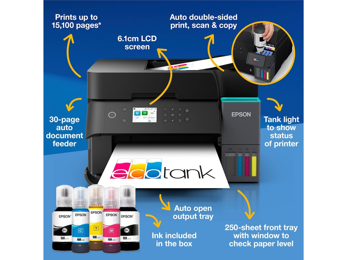 Epson EcoTank ET-3950 blekkskriver -B-Grade Demo skrivere