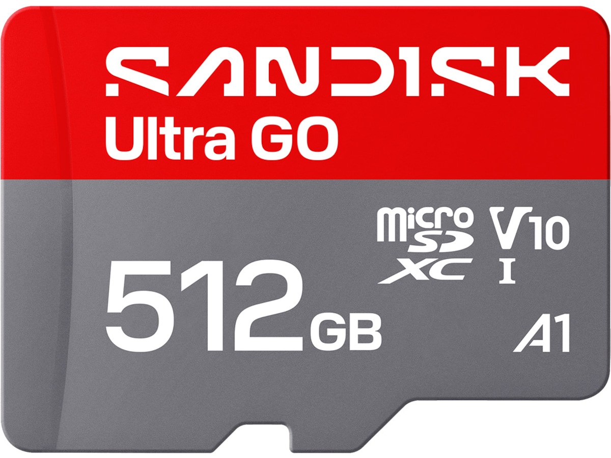 SANDISK Ultra® GO microSD, 512 GB Minnekort til foto & video