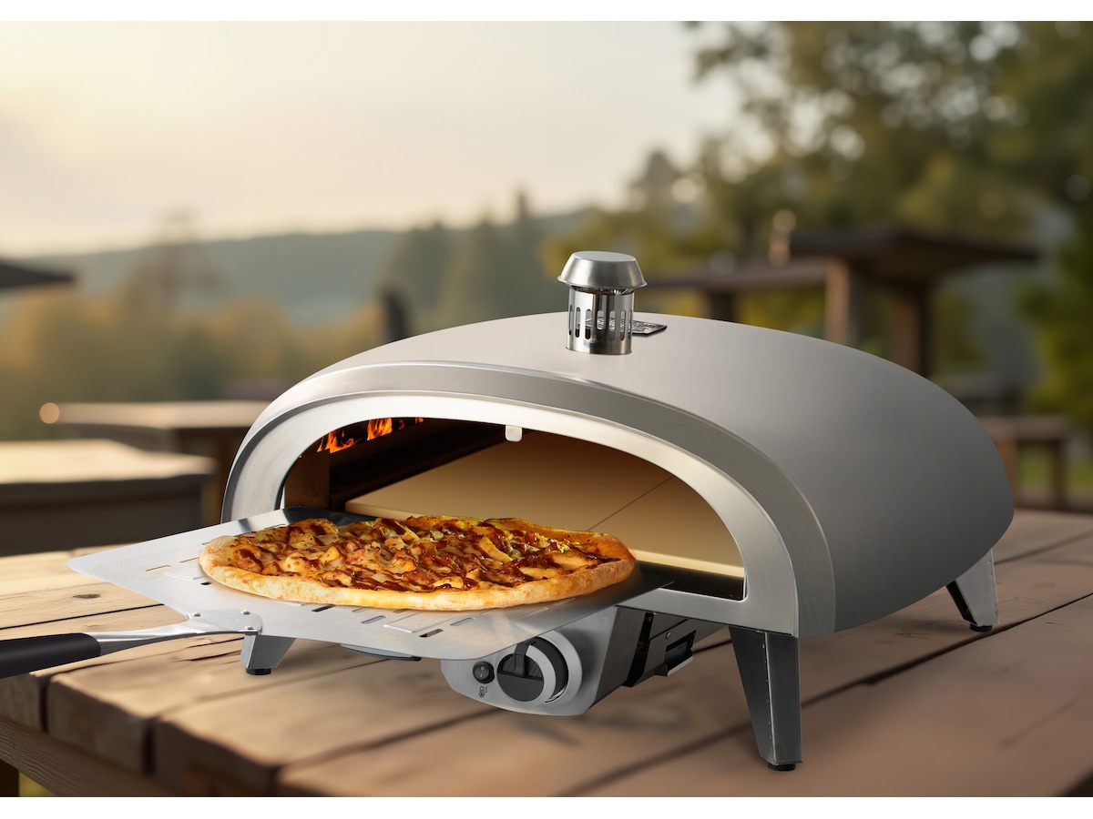 Gass pizzaovn 8kW 45cm rustfritt stål -B-Grade Demo hjem & fritid