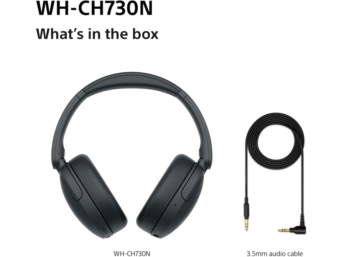 Sony WH-CH730N trådløse hodetelefoner med støydemping (sort) Hodetelefoner
