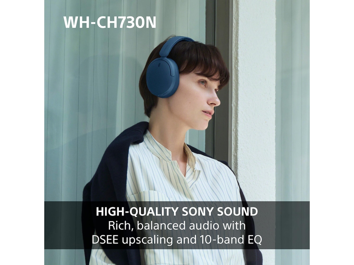 Sony WH-CH730N trådløse støydempende hodetelefoner (blå) Hodetelefoner