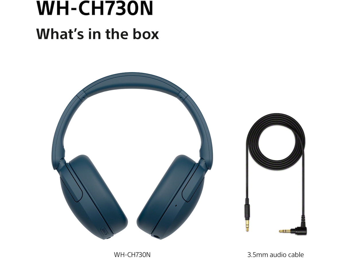 Sony WH-CH730N trådløse støydempende hodetelefoner (blå) Hodetelefoner