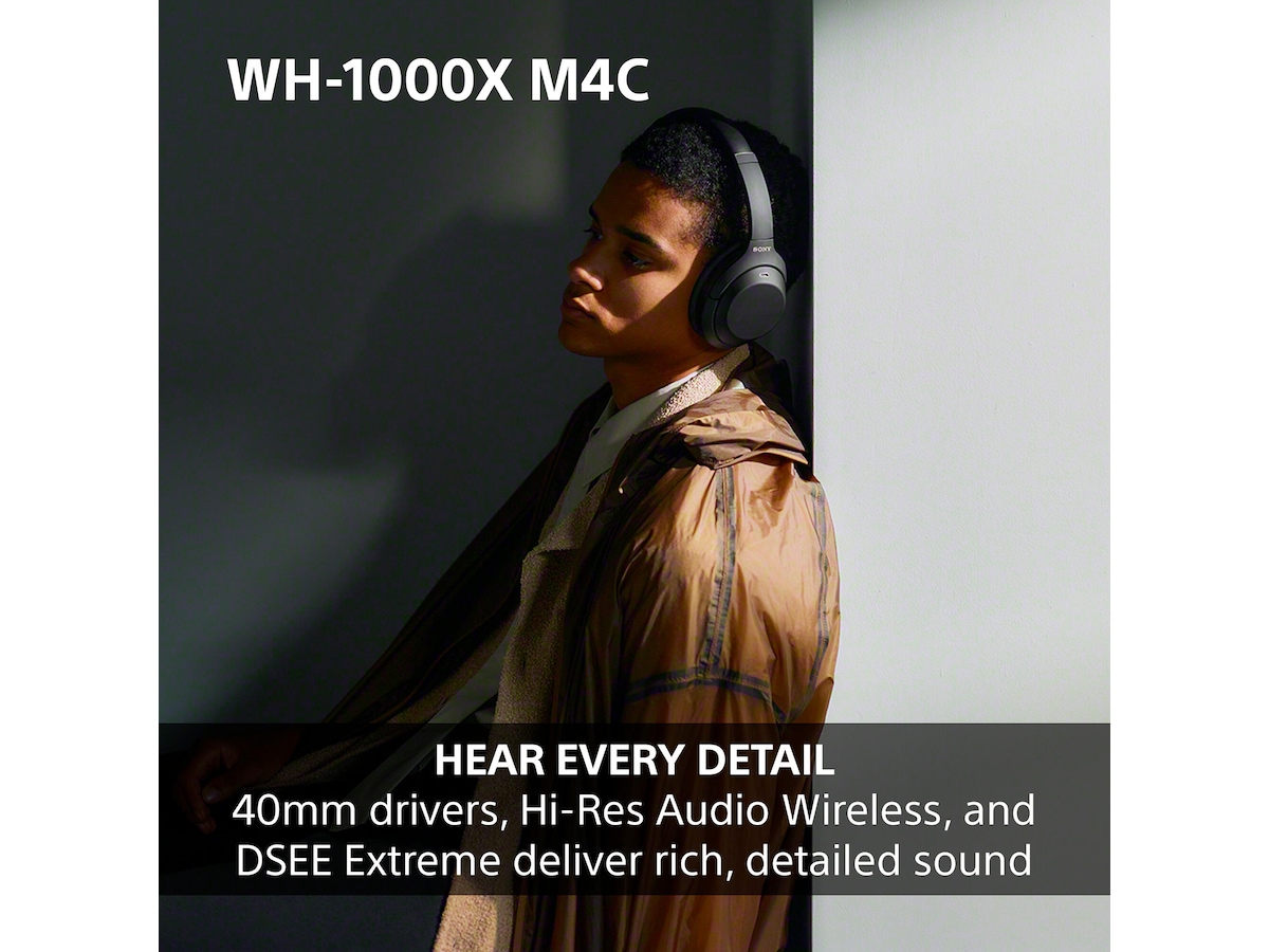 Sony WH-1000XM4C støydempende trådløse over-øre-hodetelefoner (lavendel) Hodetelefoner