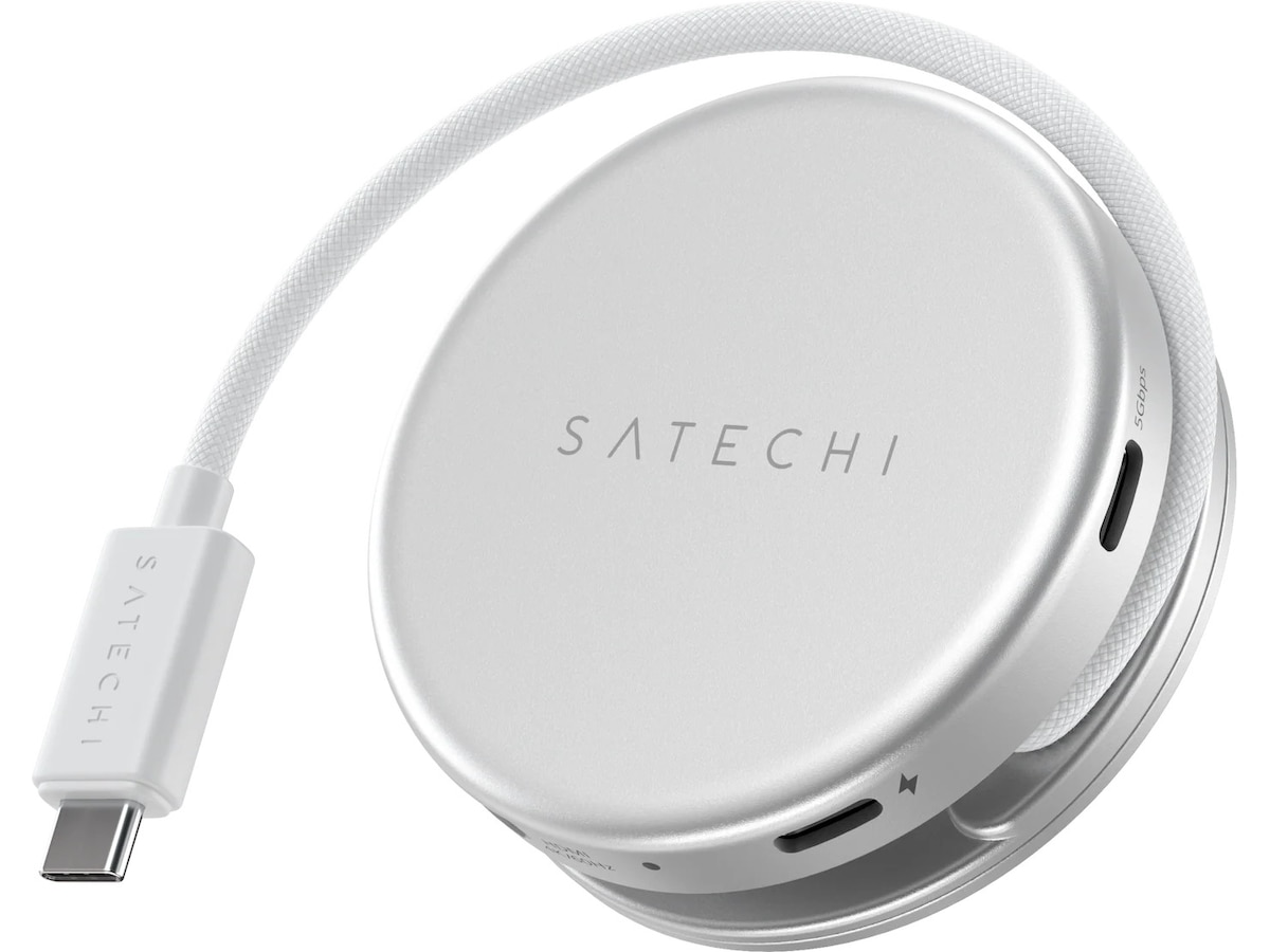 Satechi OntheGo 5-i-1 Multiport-adapter (sølv) Dockingstasjon & USB-HUB