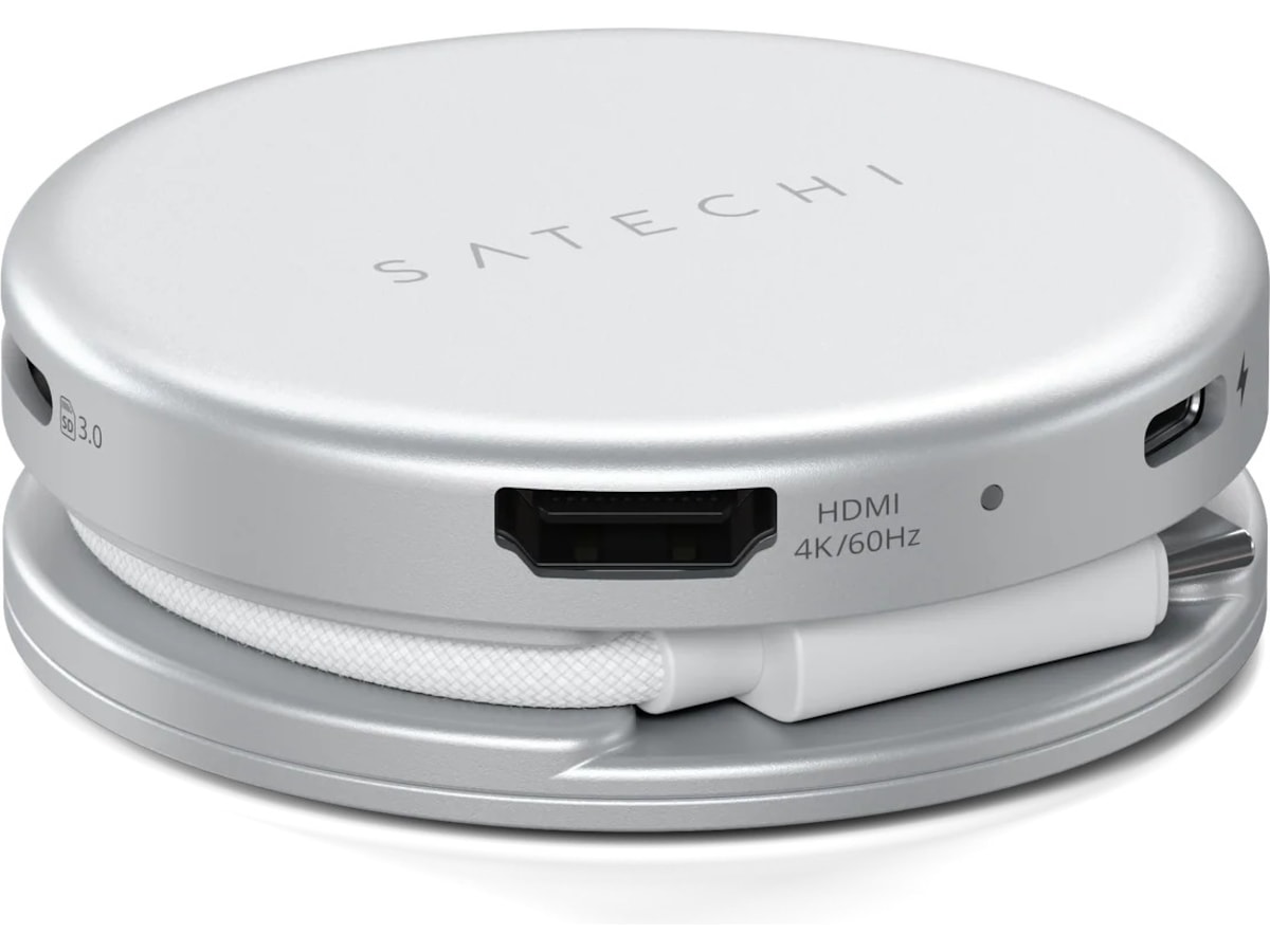 Satechi OntheGo 5-i-1 Multiport-adapter (sølv) Dockingstasjon & USB-HUB