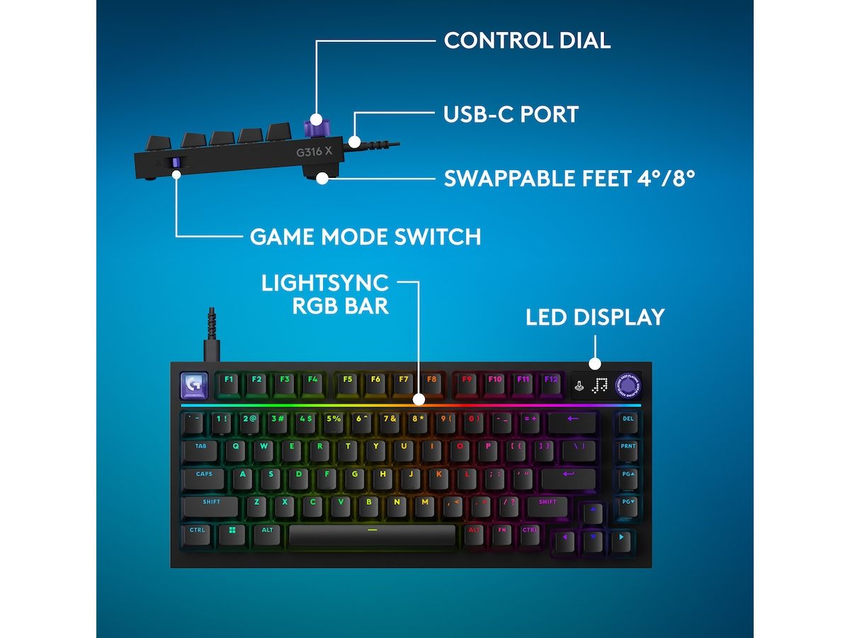 Logitech G316 X 75-spilltastatur Gamingtastatur