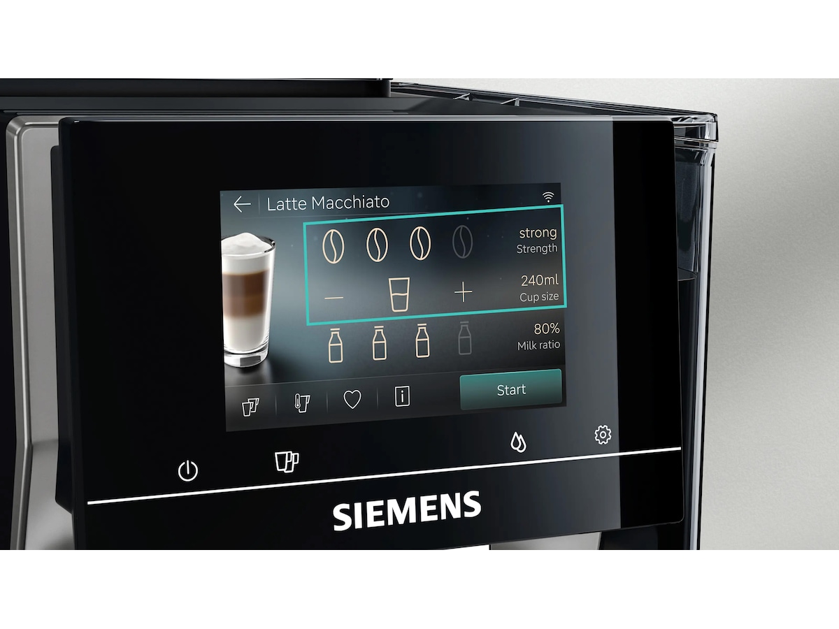 Siemens Helautomatisk kaffemaskin EQ700 iAroma Inox silver metallic Espressomaskiner
