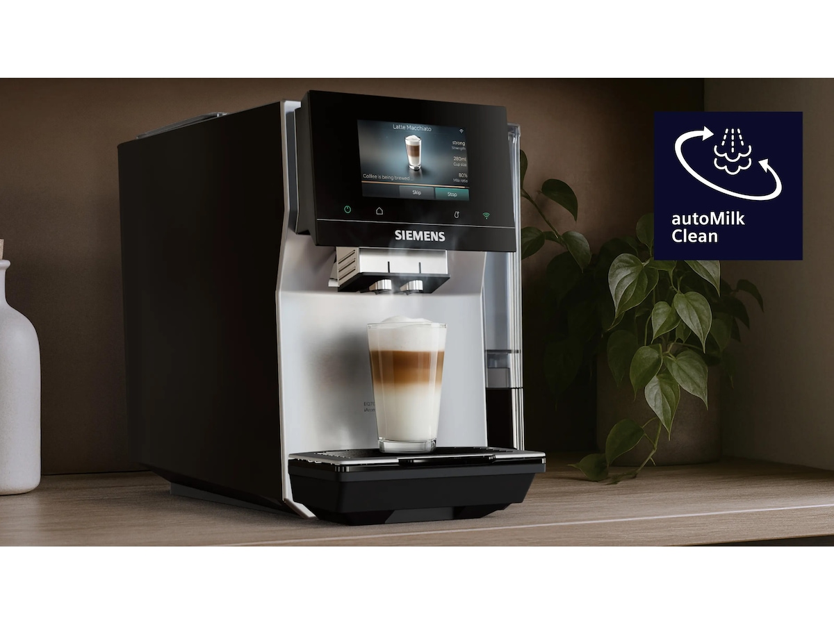 Siemens Helautomatisk kaffemaskin EQ700 iAroma Inox silver metallic Espressomaskiner
