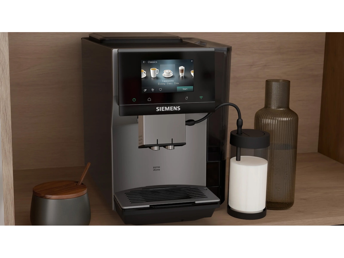 Siemens Helautomatisk kaffemaskin EQ700 iAroma Inox silver metallic Espressomaskiner