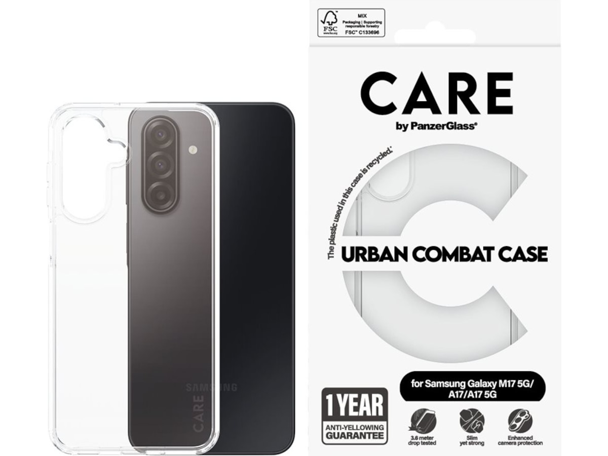 PanzerGlass CARE Galaxy A18 / A17 / A17 5G Urban Combat Deksel (Gjennomsiktig) Deksel til mobiltelefon