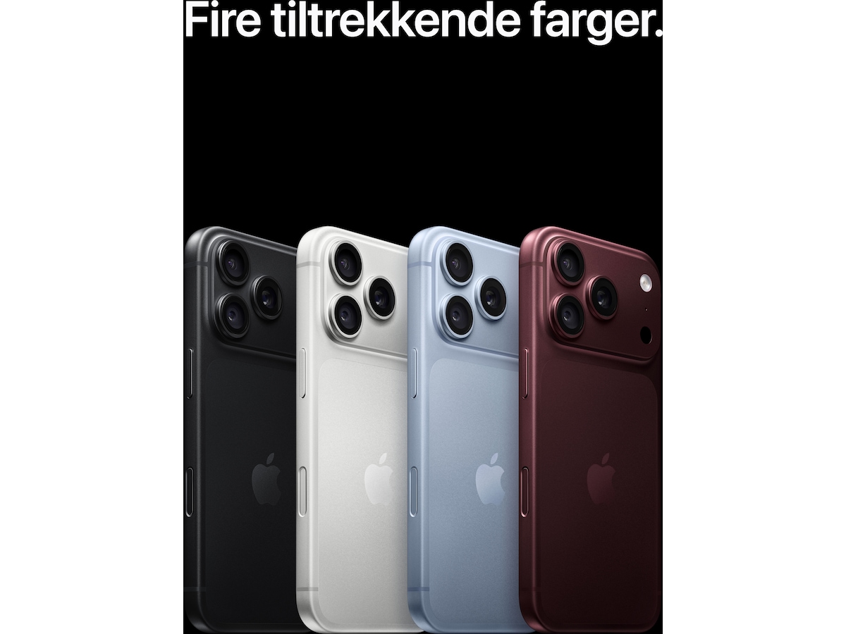 iPhone 18 Pro 512GB (sort) Mobiltelefoner