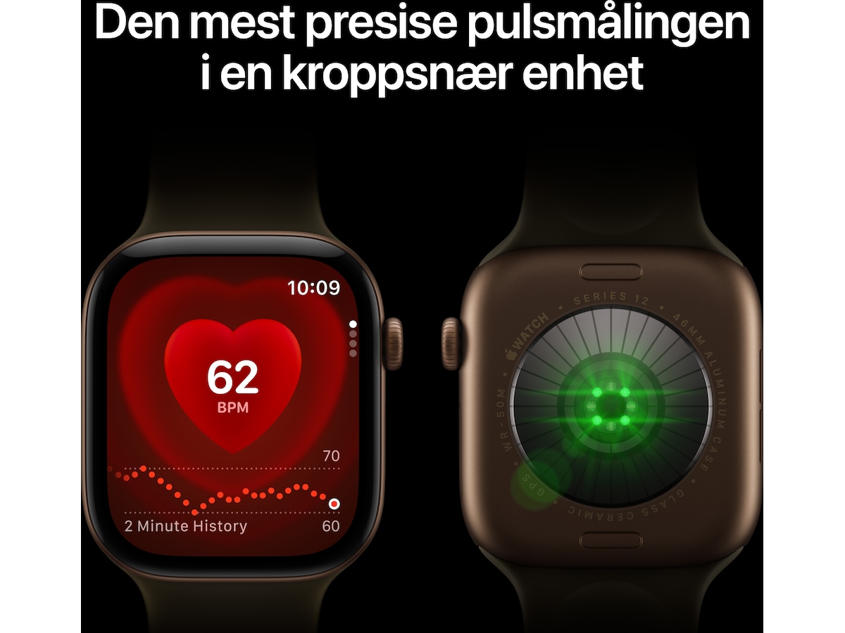 Apple Watch Series 12 GPS + LTE 46mm Aluminium (light gold) Smartklokker