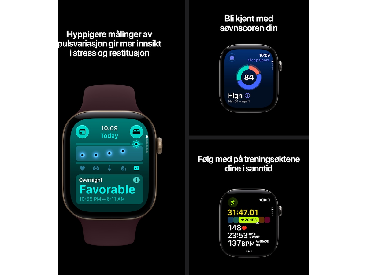 Apple Watch Series 12 GPS + LTE 46mm Aluminium (light gold) Smartklokker