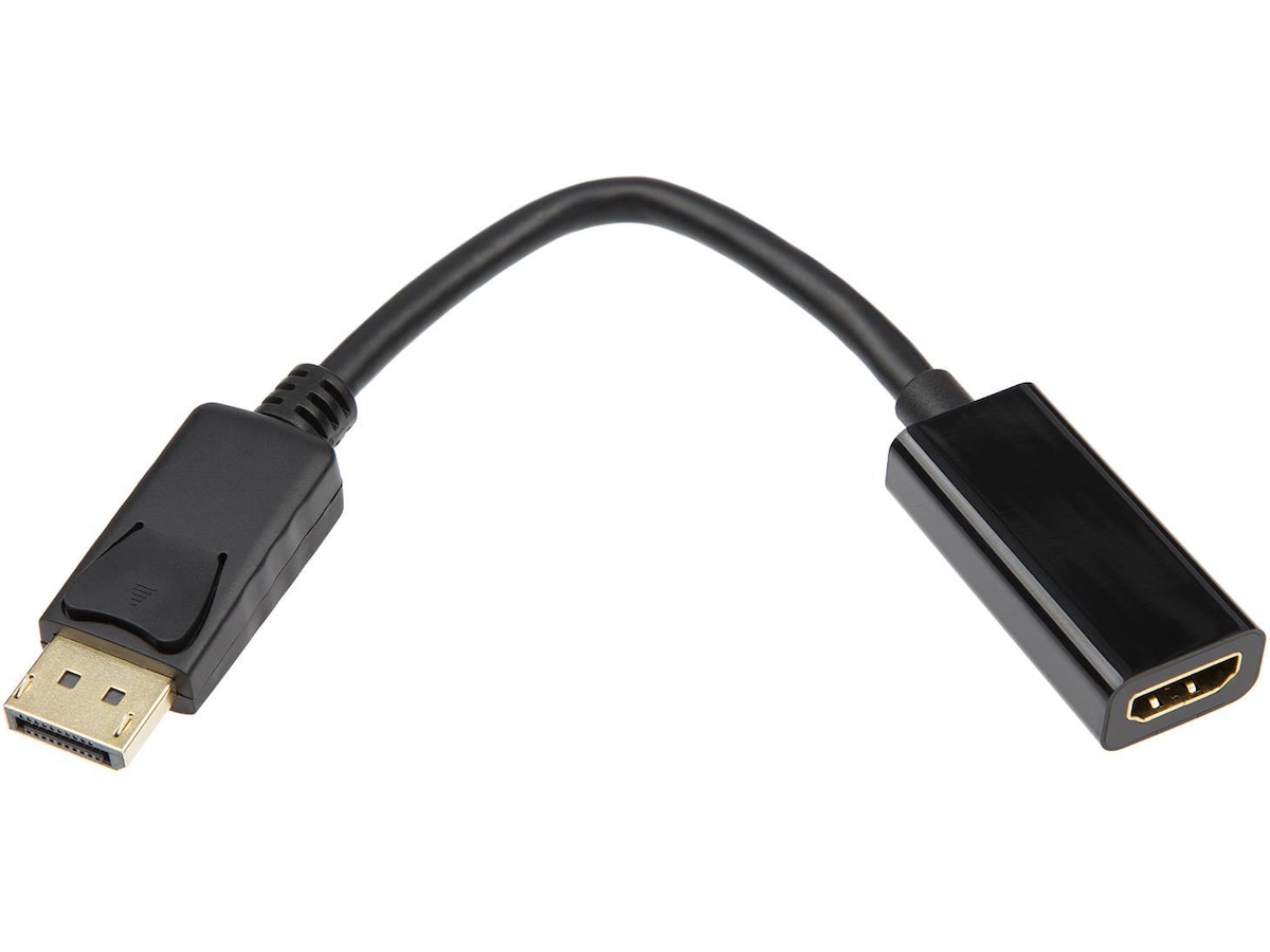 Displayport til HDMI Adapter 5cm (sort)