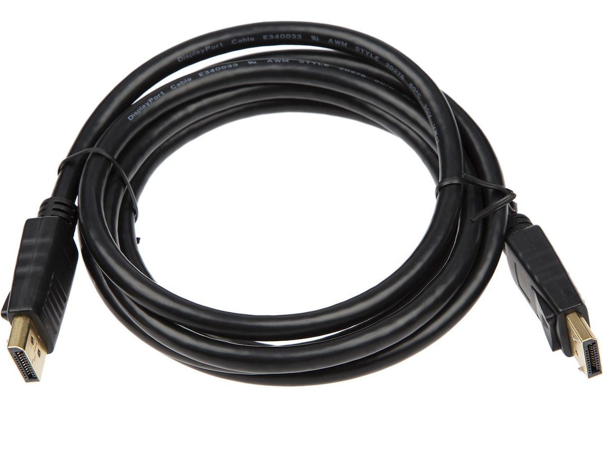 Displayport kabel 1m (sort) Monitorkabler