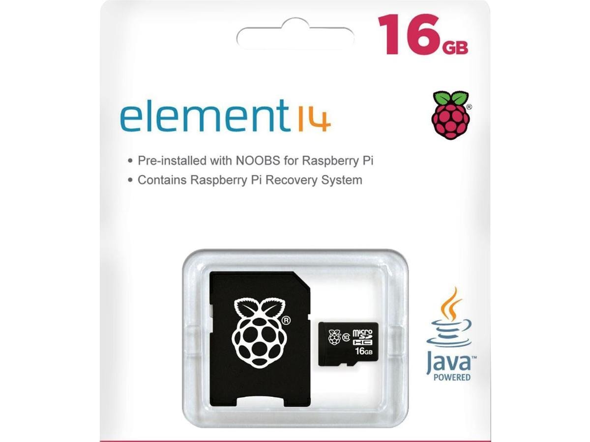 Raspberry Pi NOOBS 16GB Tilbehør