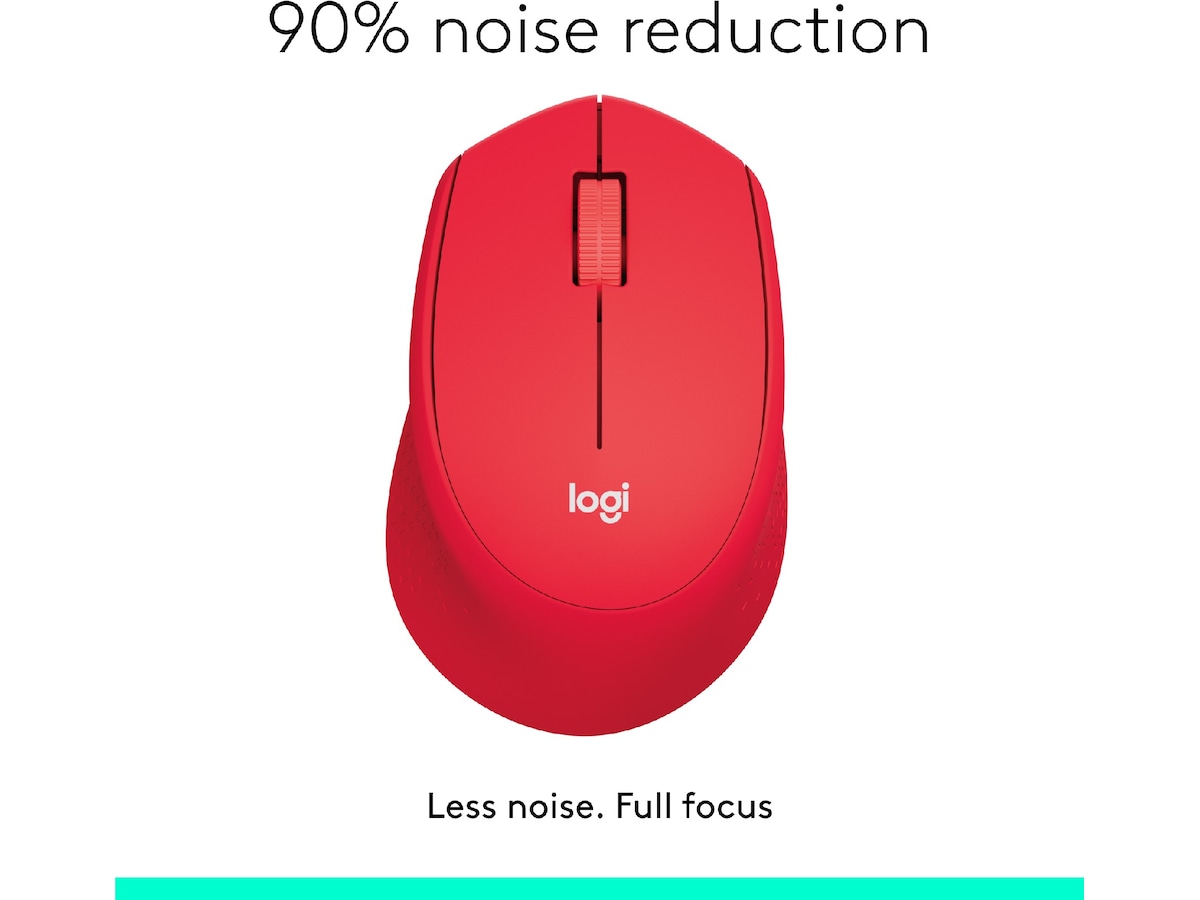 Logitech M330 Silent Plus Trådløs Rød Mus