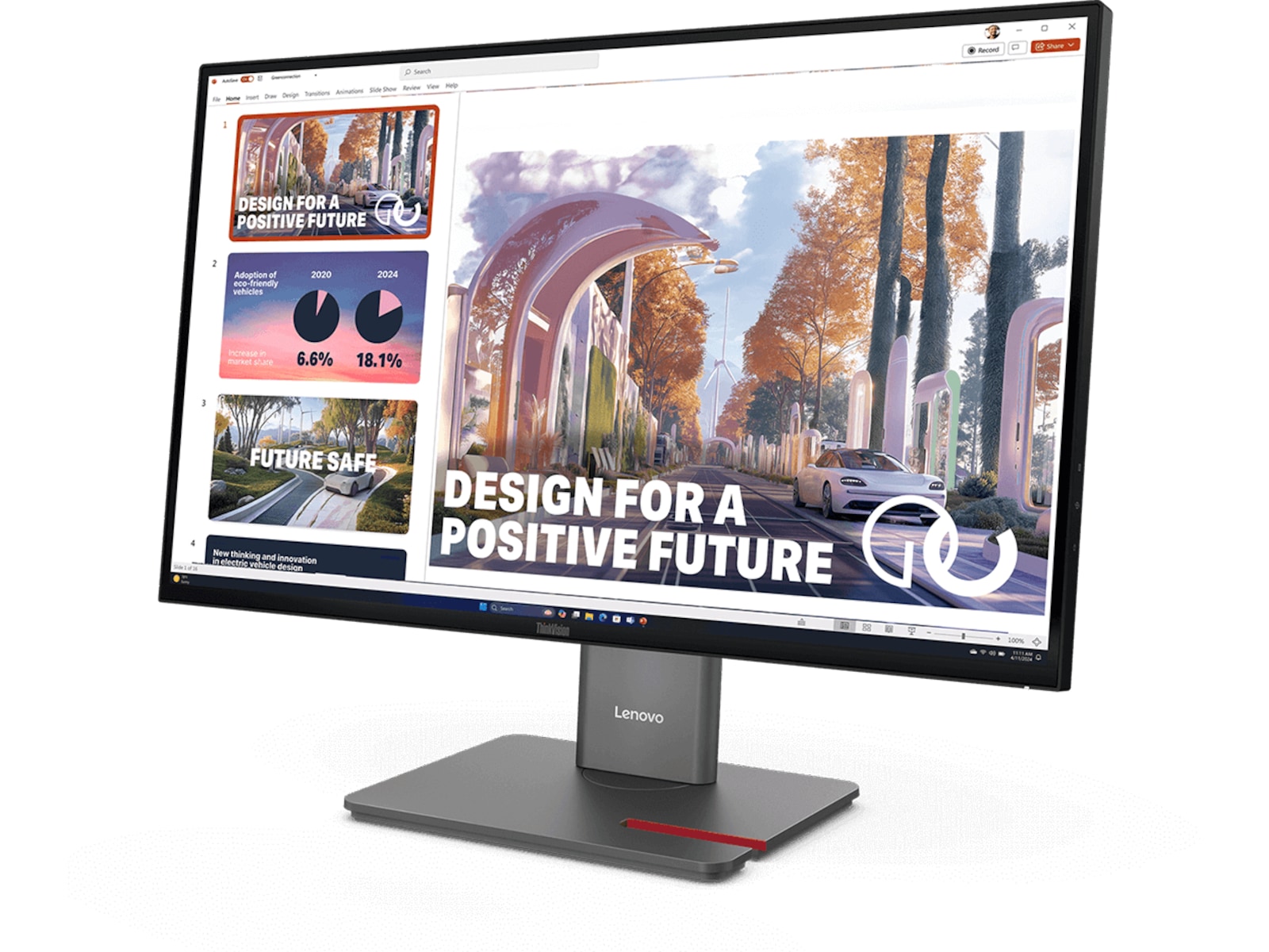 Lenovo 27" skjerm ThinkVision P27QD-40 Skjermer