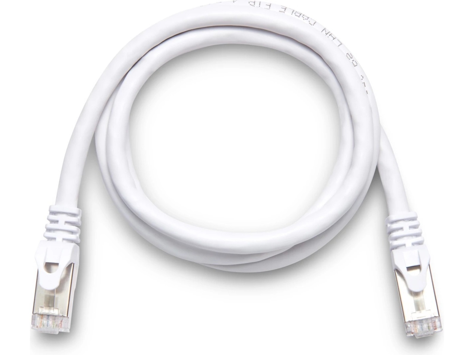 Nettverkskabel CAT6e 0,5m (hvit) Nettverkskabler