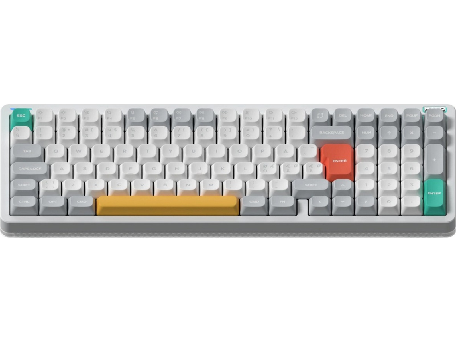 NuPhy Halo96 V2 trådløst gamingtastatur (Ionic White / lemon switches) Gamingtastatur