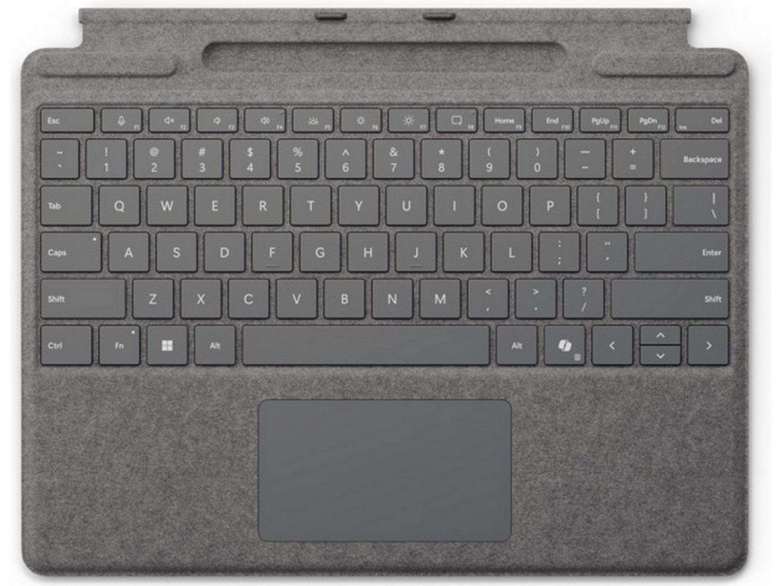 Microsoft Surface Pro Keyboard med oppbevaring til pen (platina) Tastatur og stylus