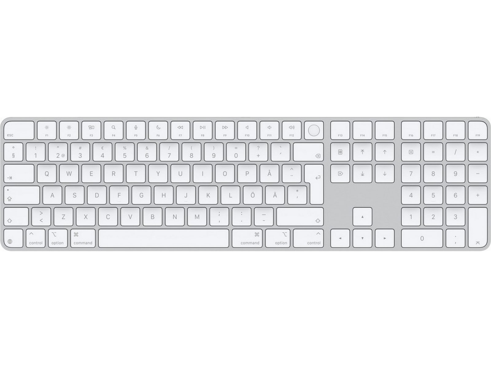 Apple Magic Keyboard med Touch ID og numpad Tastatur
