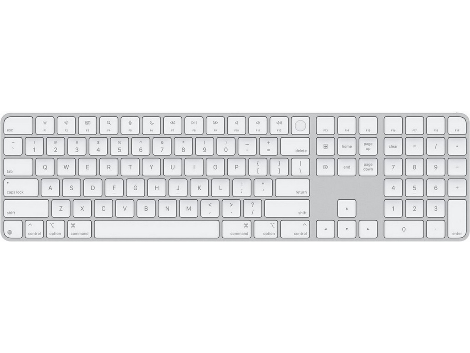 Apple Magic Keyboard Touch ID numerisk - engelsk (US) hvit Tastatur