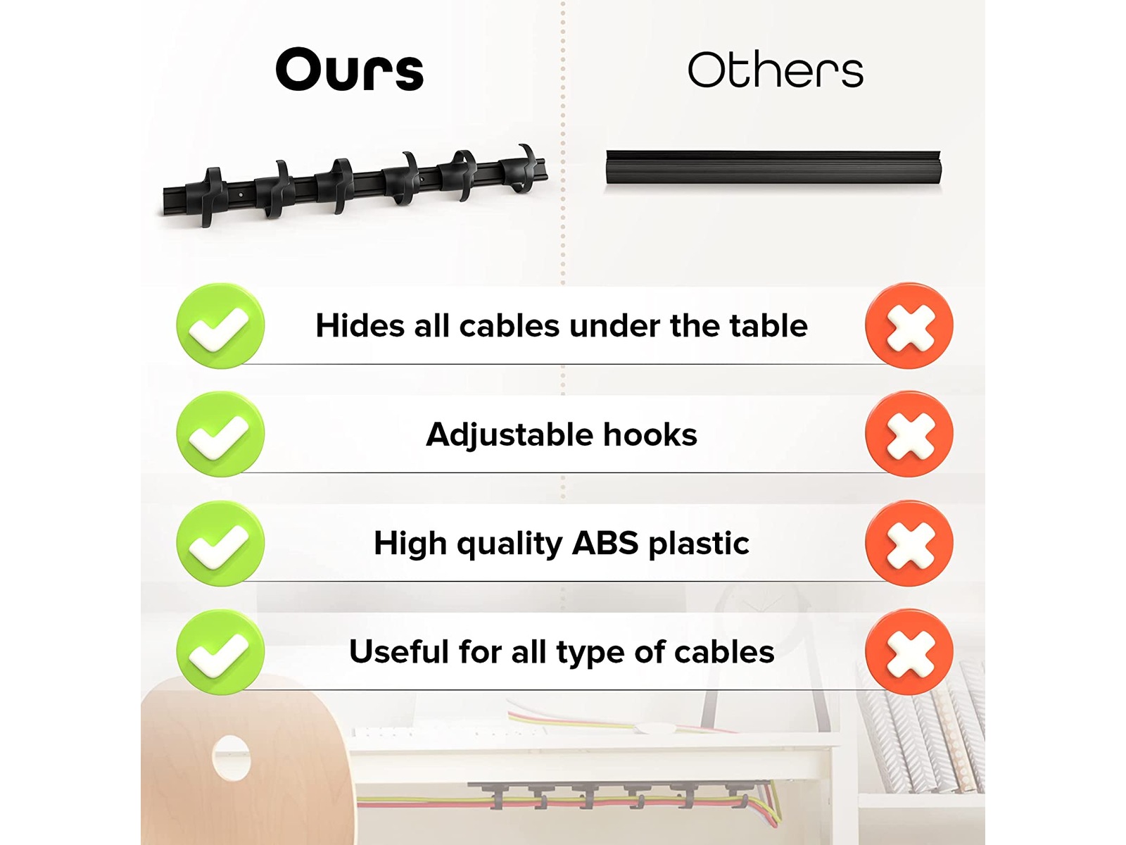 Kenson RIB kabelholder 38 cm (3 pk) Tilbehør til arbeidssteder og avlukker