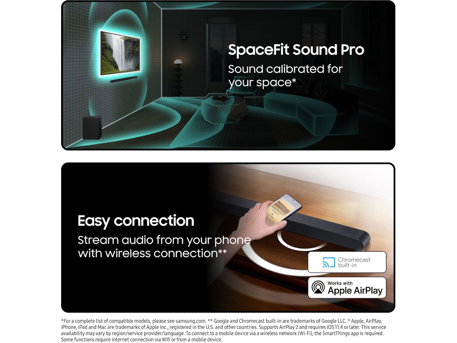 Samsung HW-S710D soundbar med subwoofer (sort) Lydplanker