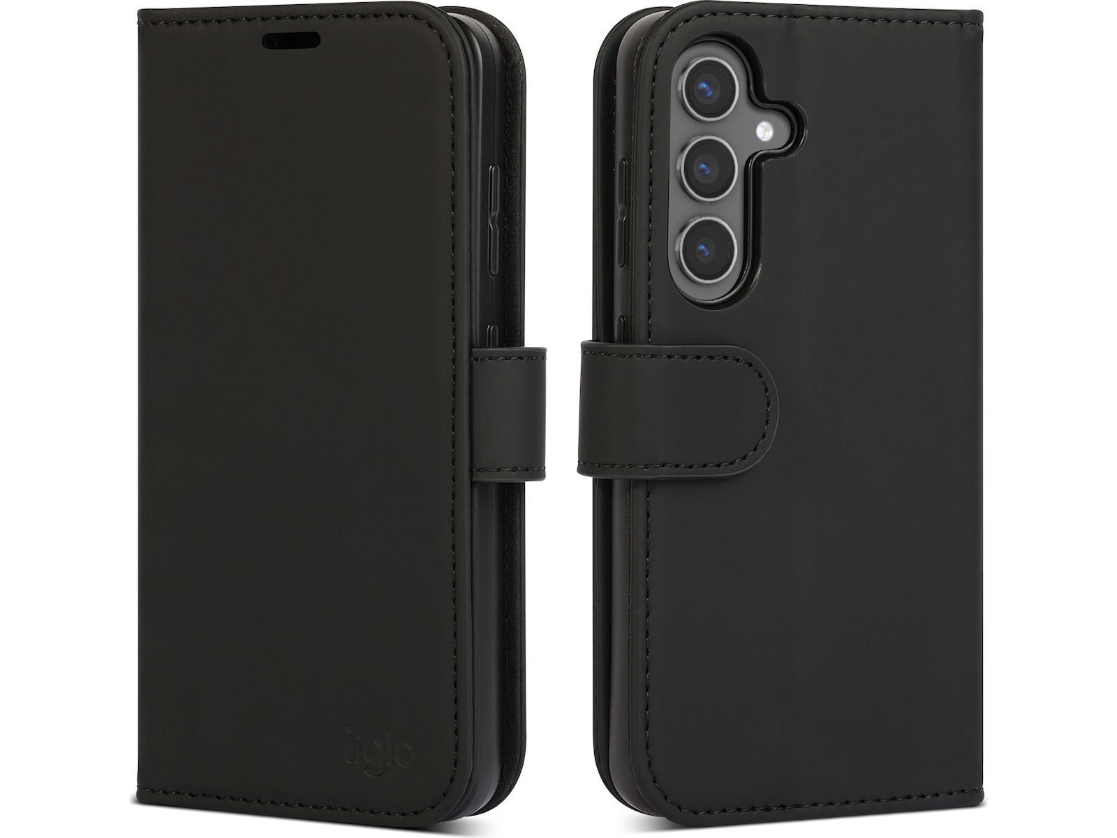 iiglo Galaxy S25 Lommebokdeksel (sort) Deksel til mobiltelefon