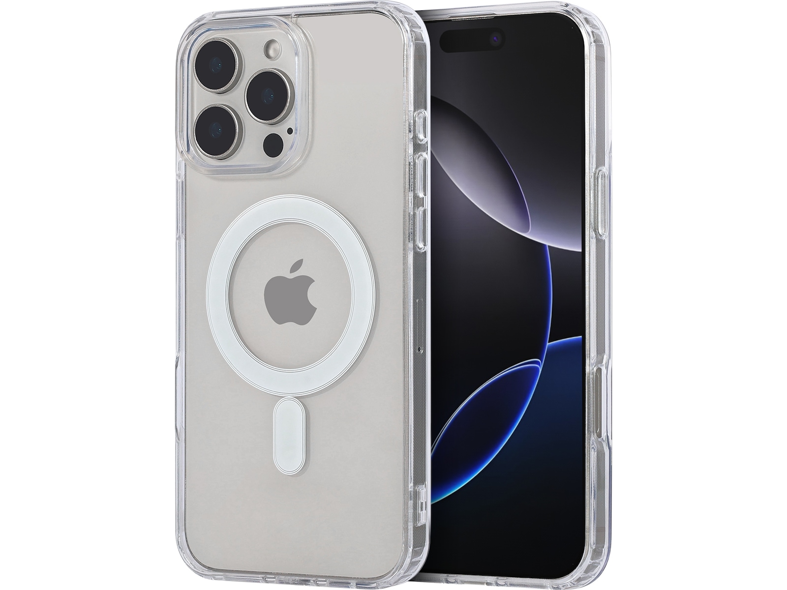 iiglo iPhone 16 Pro Max Magnetic Clear Case (gjennomsiktig) Deksel til mobiltelefon