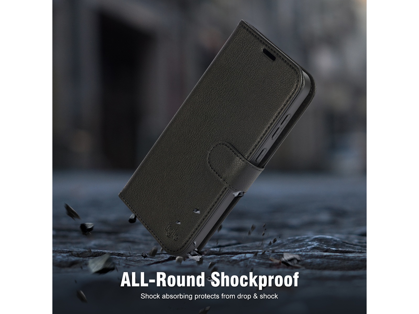 iiglo Galaxy A36 2-i-1 Lommebokdeksel (sort) Deksel til mobiltelefon