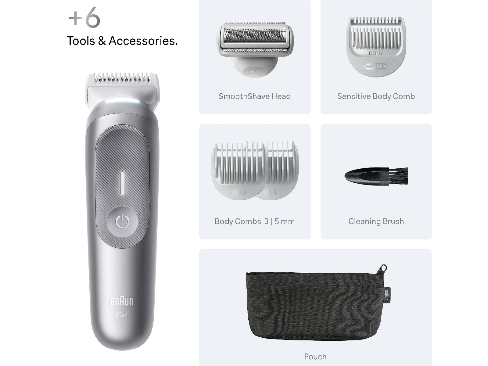 Braun Series 7 Kroppstrimmer (grå) Barbermaskiner