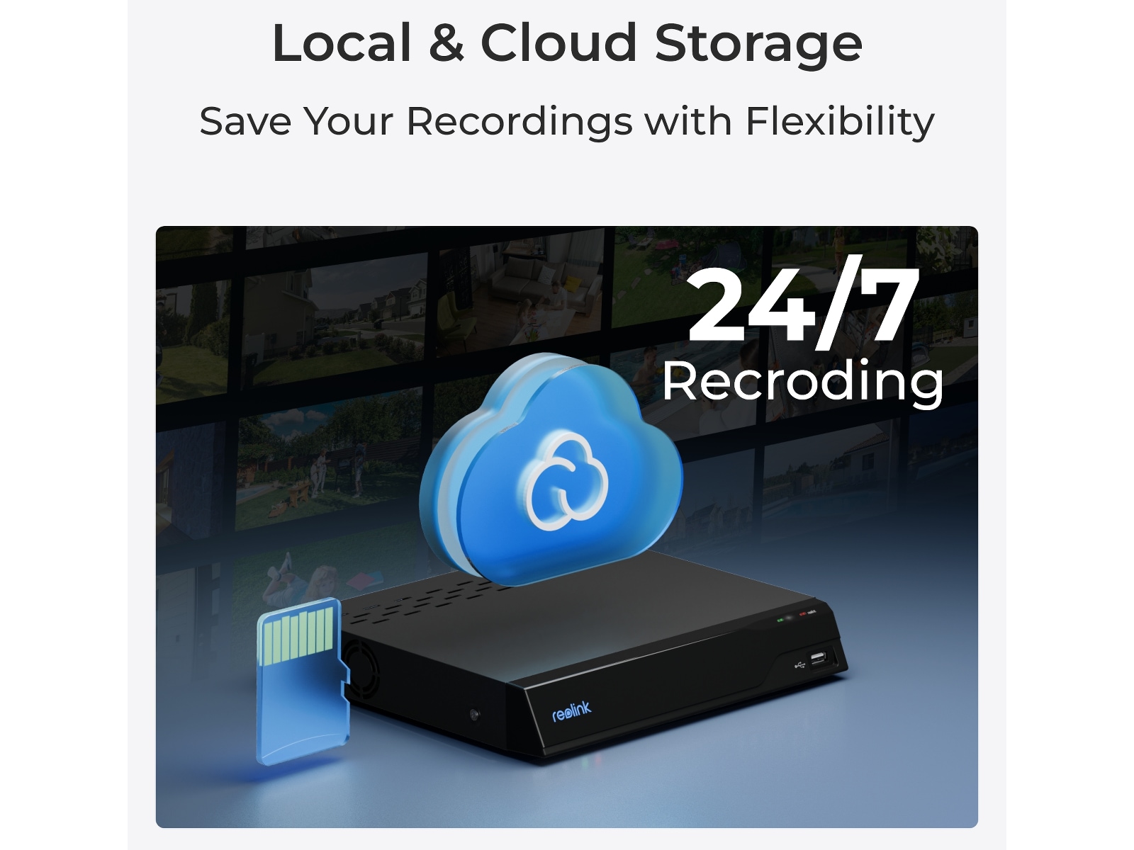 Reolink E1 Outdoor WiFi utendørs overvåkningskamera (sort) Overvåkningskameraer